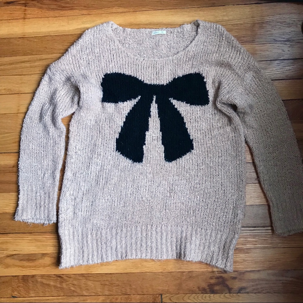 🖤 Blush Bow Sweater Top